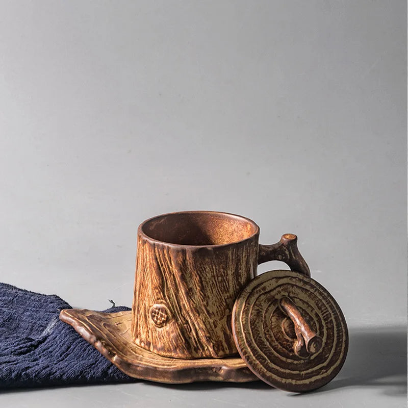 Rustikale Kaffeetasse – Retro Keramik Design – 225ml