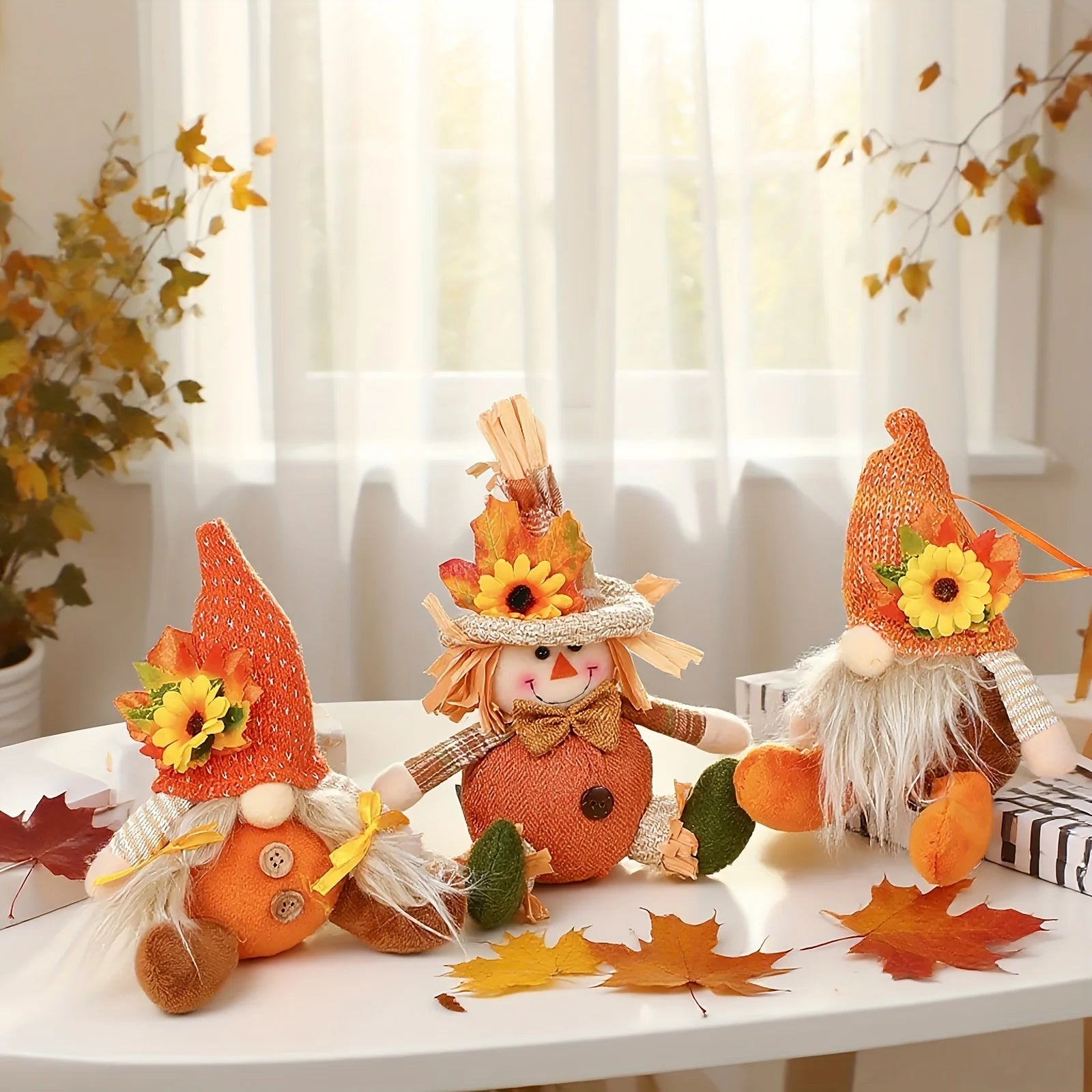 Rustikale Vogelscheuchendeko – Textilgewebe – Herbst