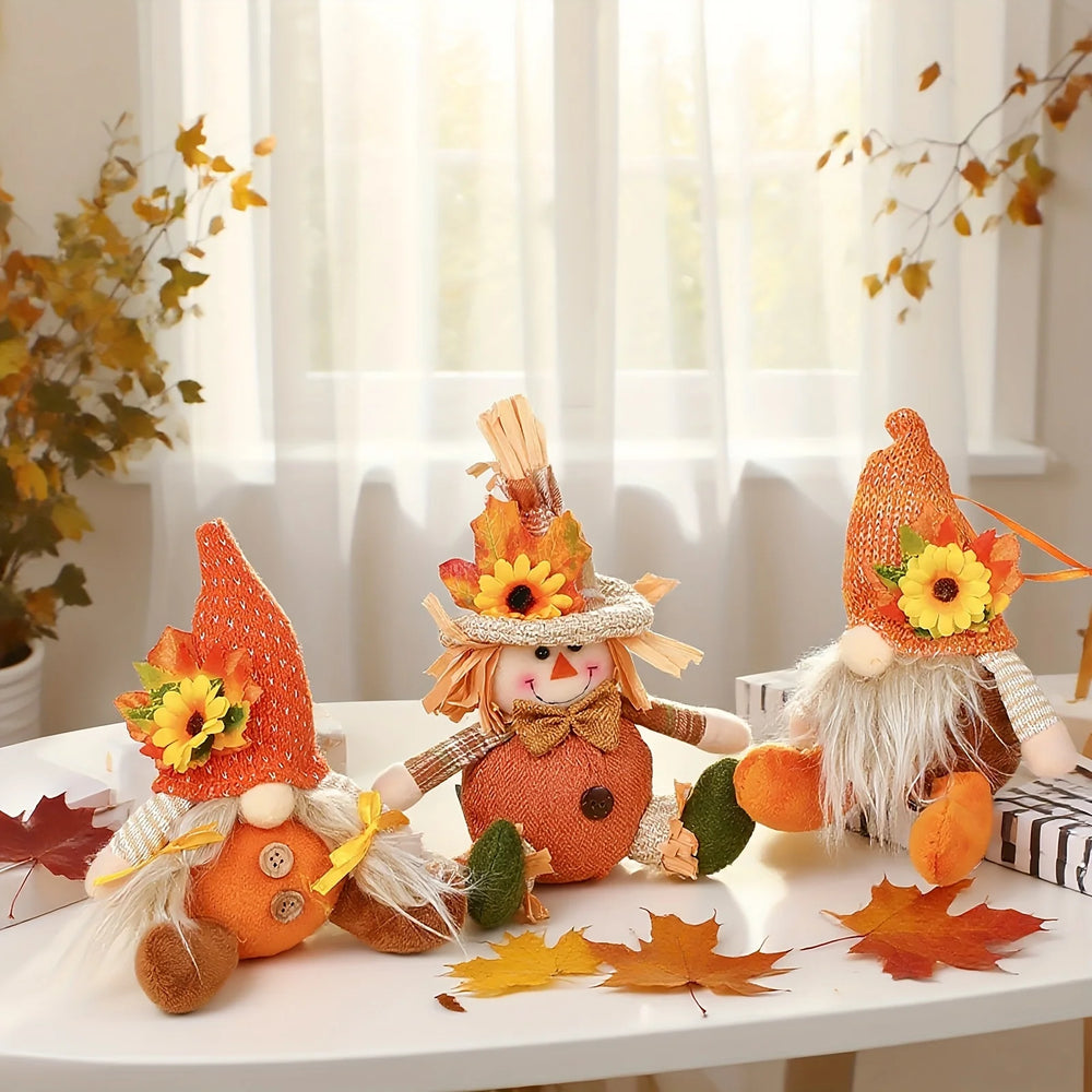 Rustikale Vogelscheuchendeko – Textilgewebe – Herbst