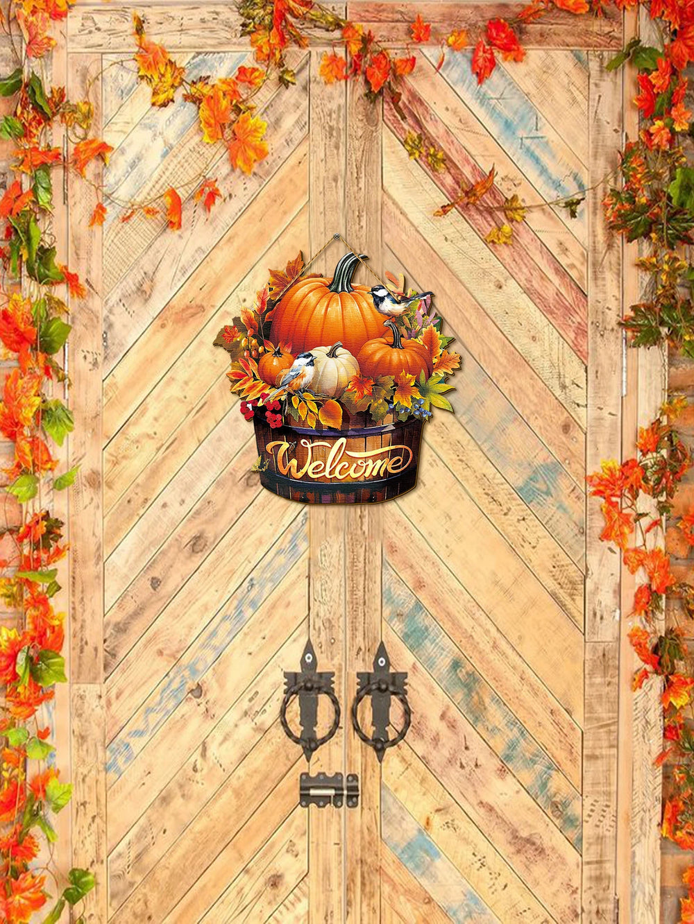 Rustikales Willkommensschild – Bauernhaus Holzdeko