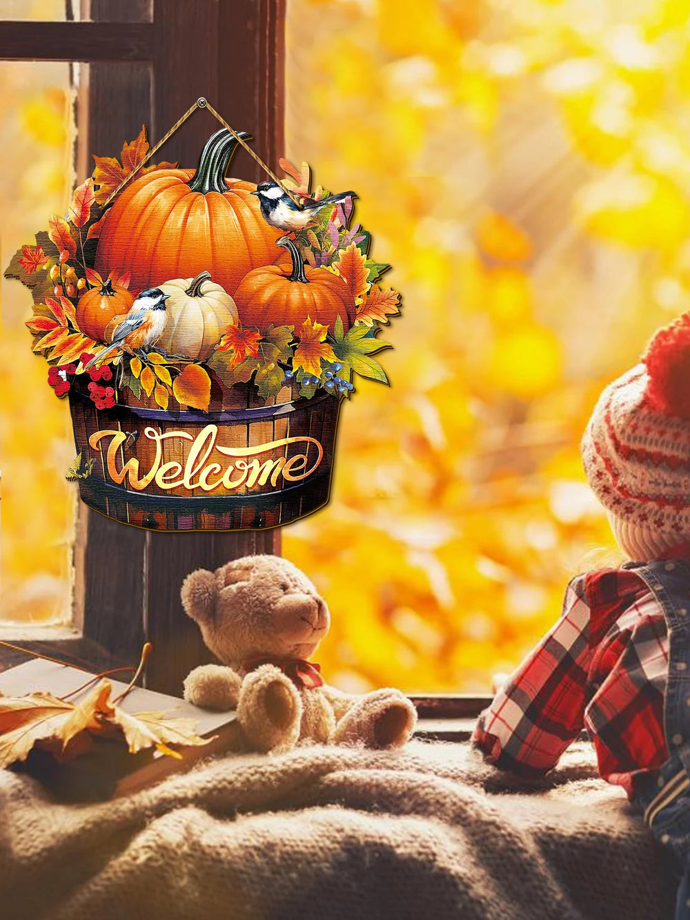 Rustikales Willkommensschild – Bauernhaus Holzdeko