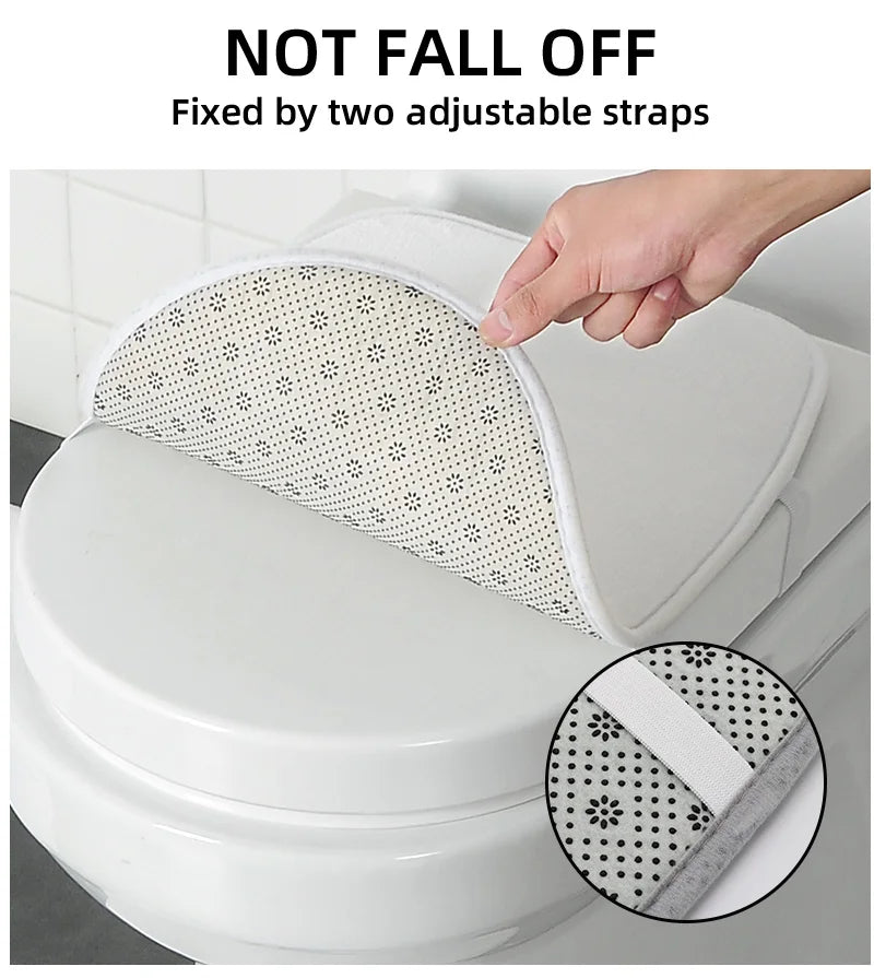 Rutschfeste Badematte – Modernes Flanell-Design – Badezimmer-Set