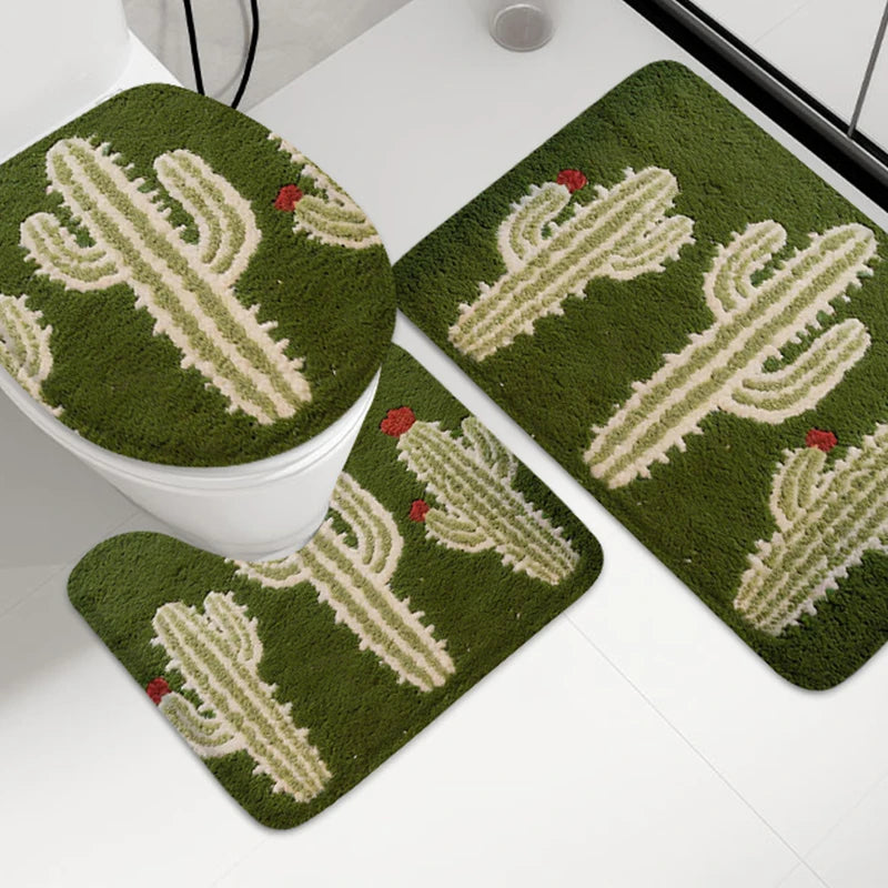 Rutschfeste Badematte – Modernes Flanell-Design – Badezimmer-Set