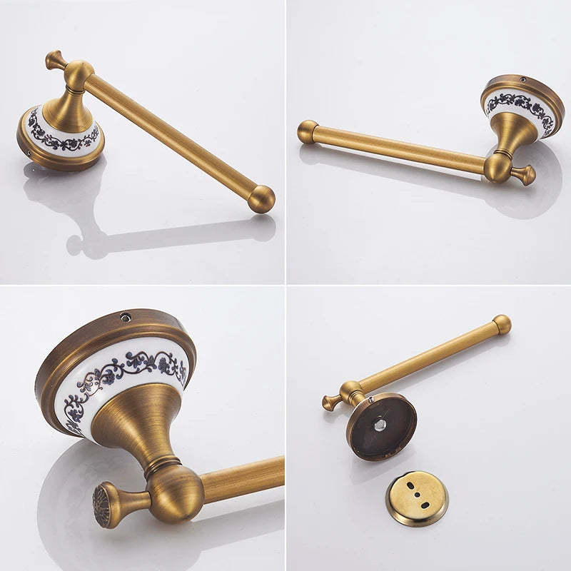 Antiker Messing Toilettenhalter – Kupfer Wandmontage