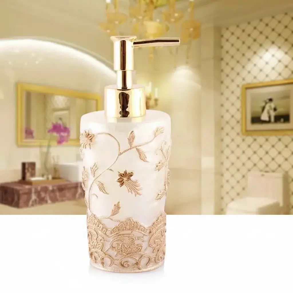 Floraler Seifenspender – Harz Vintage Badezimmer-Essential