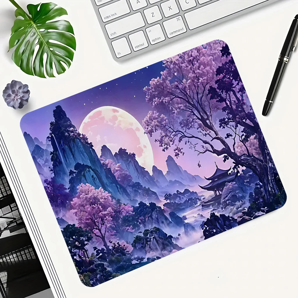 Tastatur- und Laptop-Unterlage – Fantasielandschaft – 900x400mm