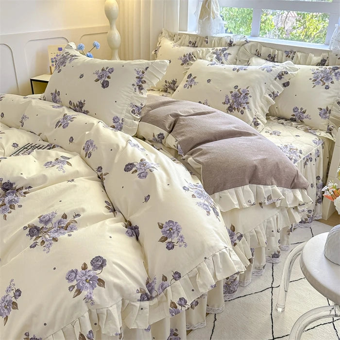 Baumwoll-Bettbezug – Koreanischer Stil Spitze – 150x200cm