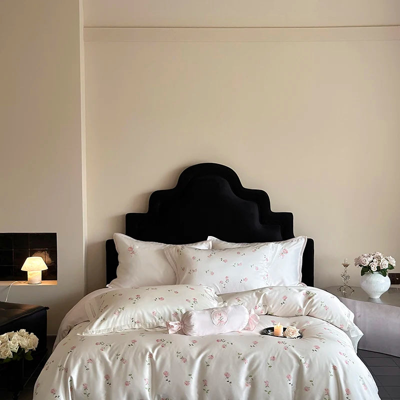 Vintage Rosen Bettwäsche – Ägyptische Baumwolle Luxus – King/Queen Grössen