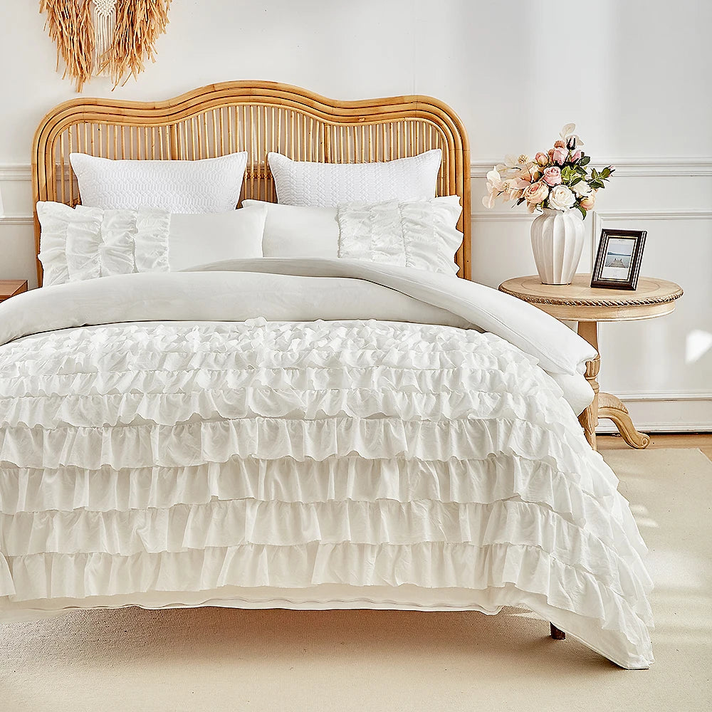 Bettdeckenbezug Set – Rüschen-Prinzessin – Verschiedene Grössen