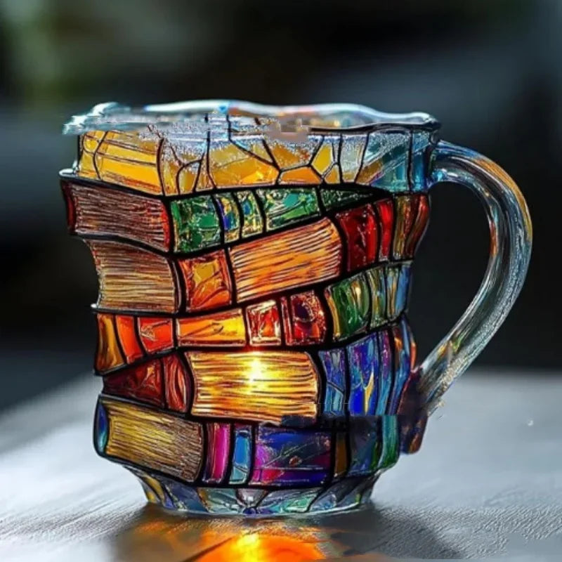 Kreatives Keramikbecher-Set – Handgemalt Retro Resin