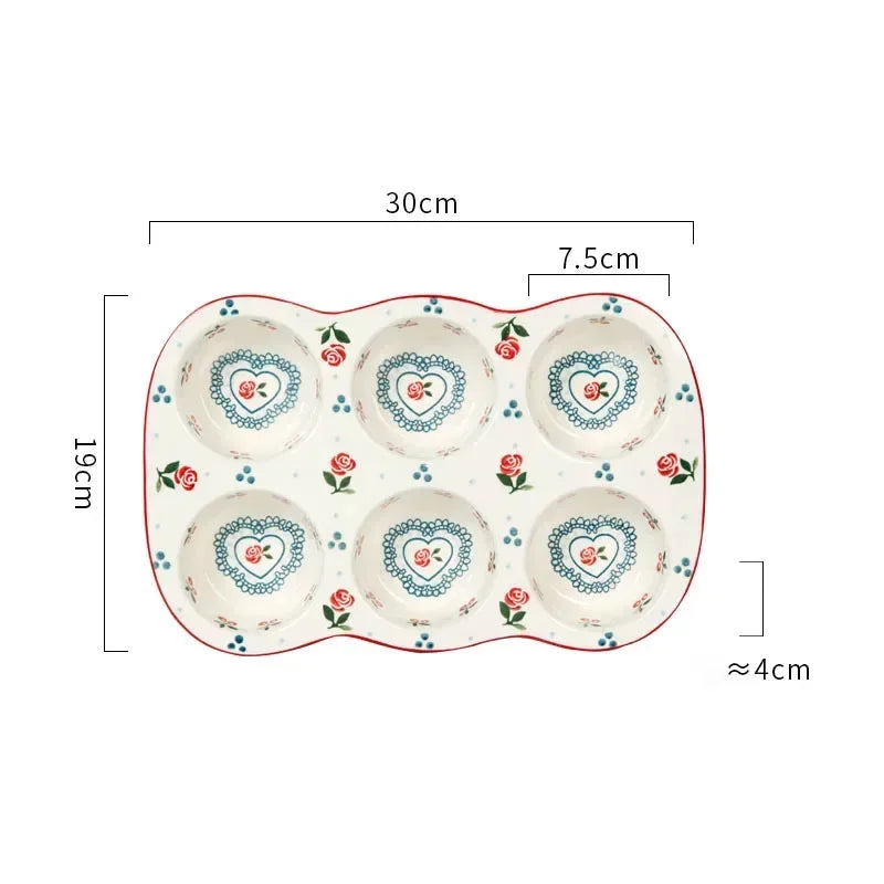 Keramik-Eierhalter – Nordic Kirschen – 30x19x4cm
