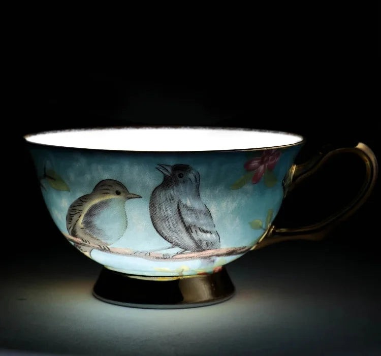 Vintage Keramik Teeset – Knochenporzellan, 3-teilig