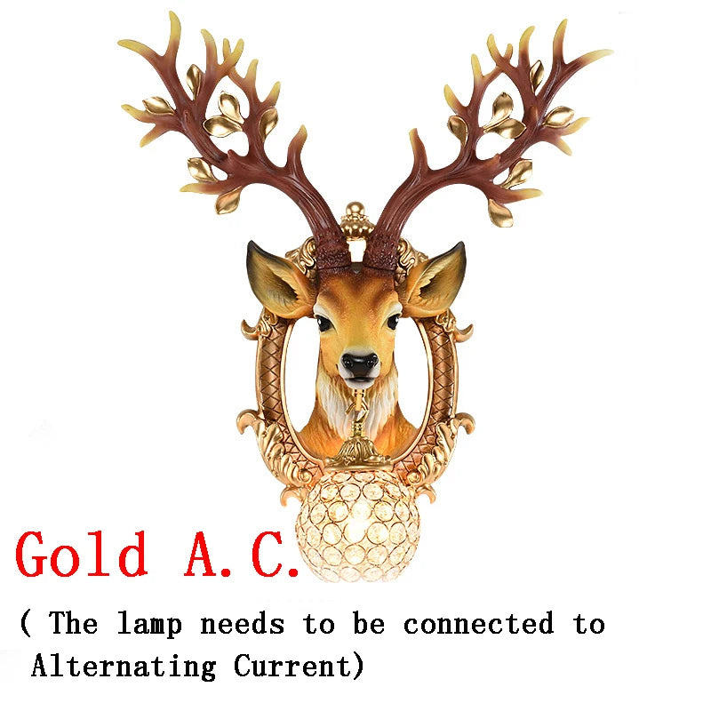 LED Wandlampe – Harz Hirsch Art Deco – Wohnzimmer