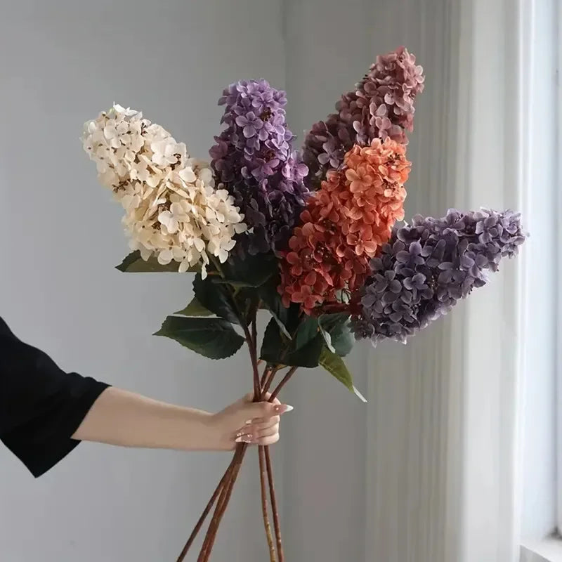 Hortensie Seidenblume – Langer Zweig 83cm – Wohn-Deko