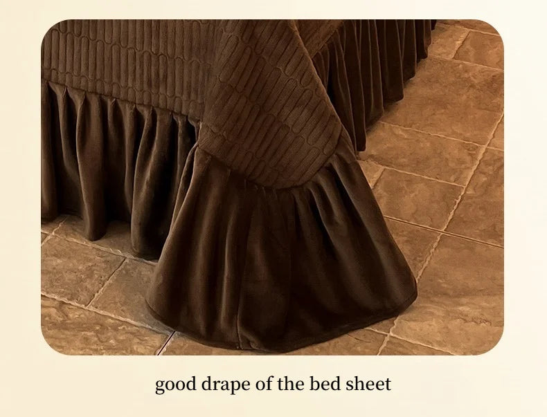 Samt-Bettwäsche-Set – Winterwärme – Doppel Queen Grösse