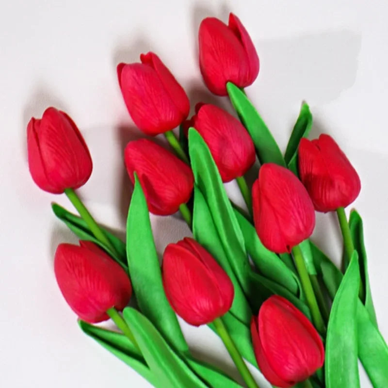 Tulpenstrauss – Realistische Latexblumen – Hochzeit & Wohndekor