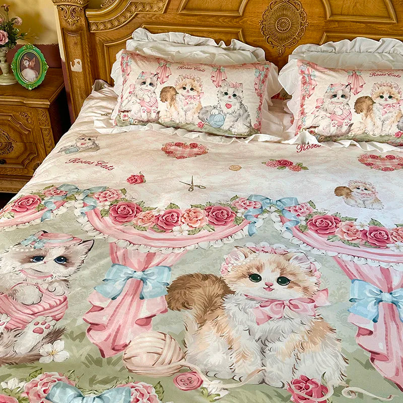 100% Baumwolle Bettdeckenbezug – Cartoon Prinzessin Stil – Twin, Queen, Double