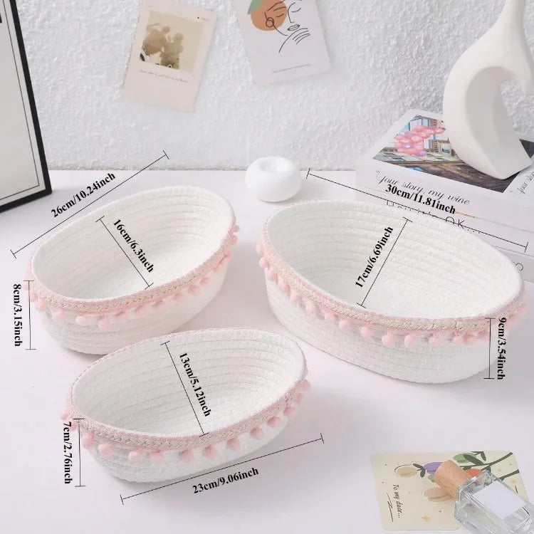 Aufbewahrungskörbe – Baumwollseil – Mehrere Grössen