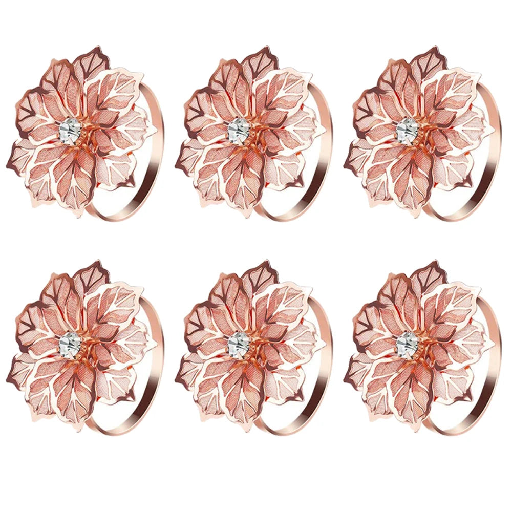 Serviettenringe – Florales Strass-Design – Hochzeitsdekor
