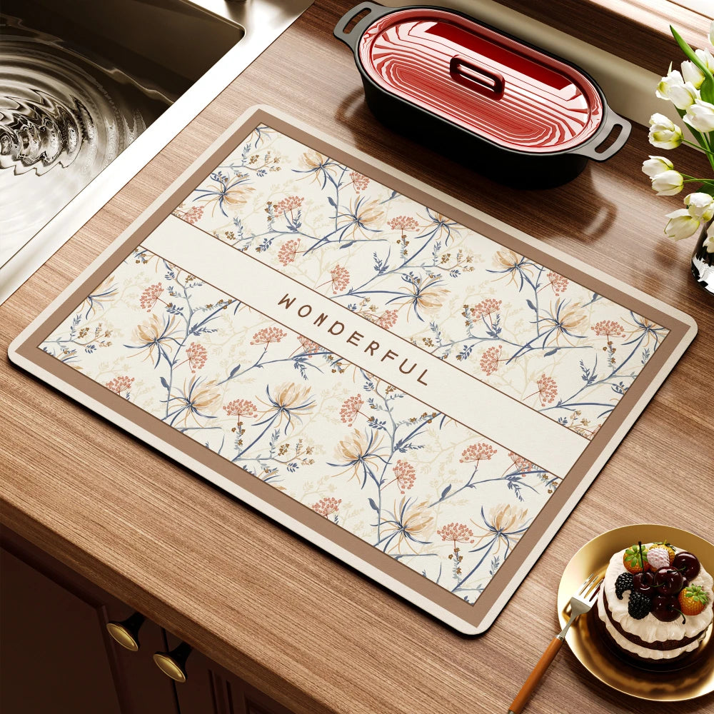 Retro Floral Diatom Matte – Modernes Design 50x80cm