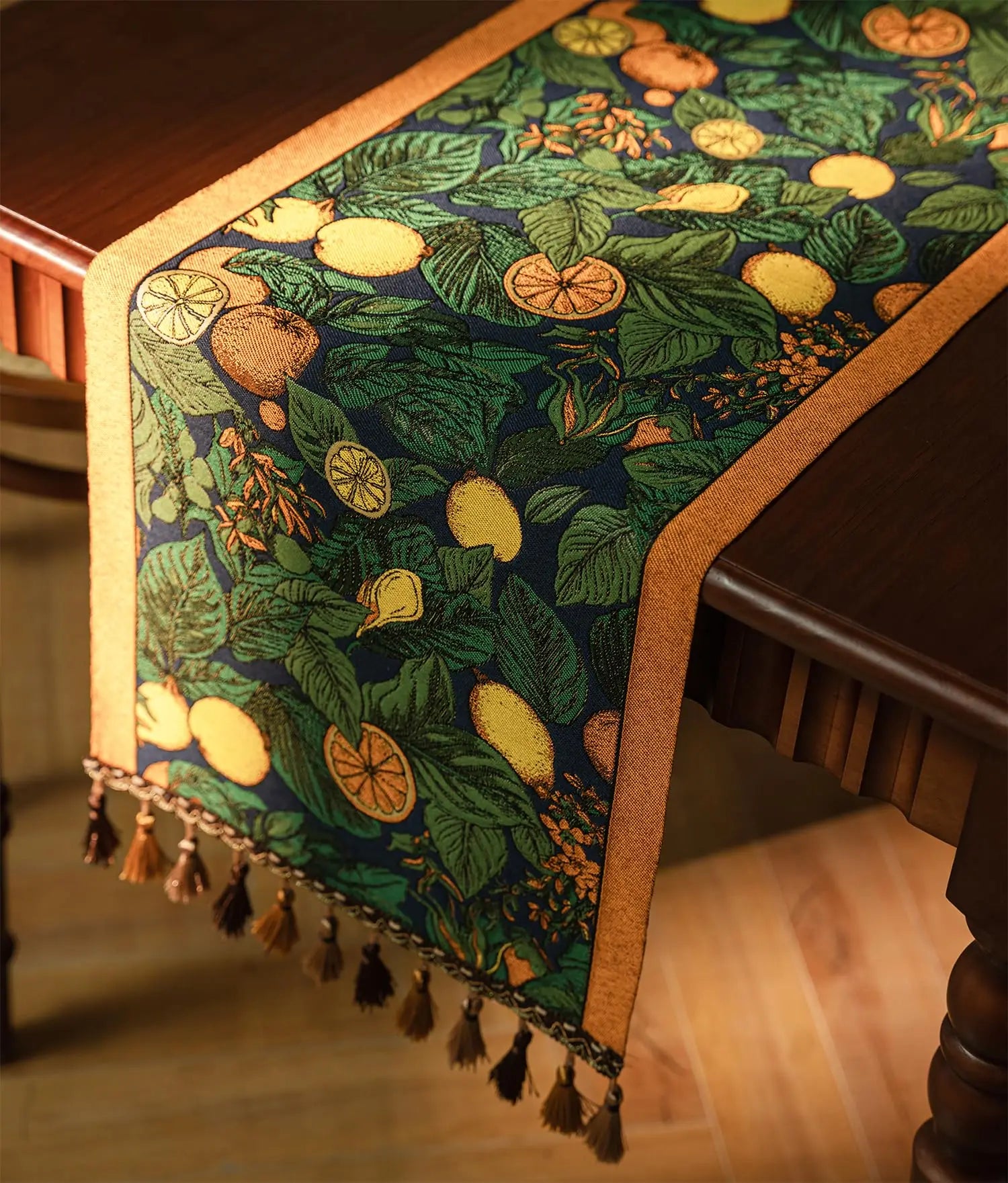 Floraler Tischläufer – Leinenmischung – Versch. Grössen