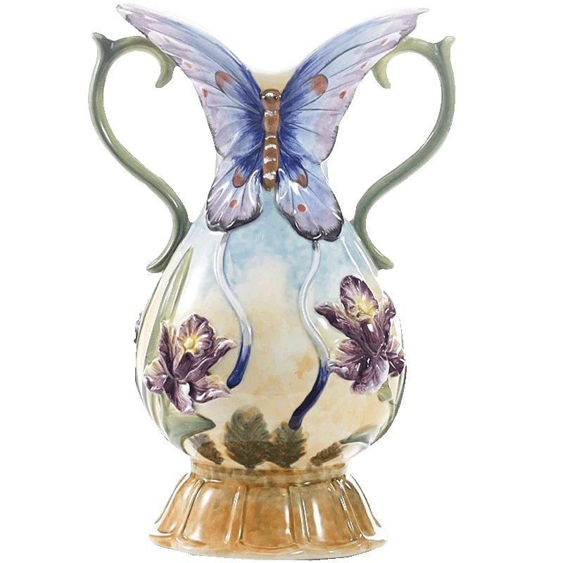 Orchideen Keramikvase – Pastoral Stil 22.8X16X33CM