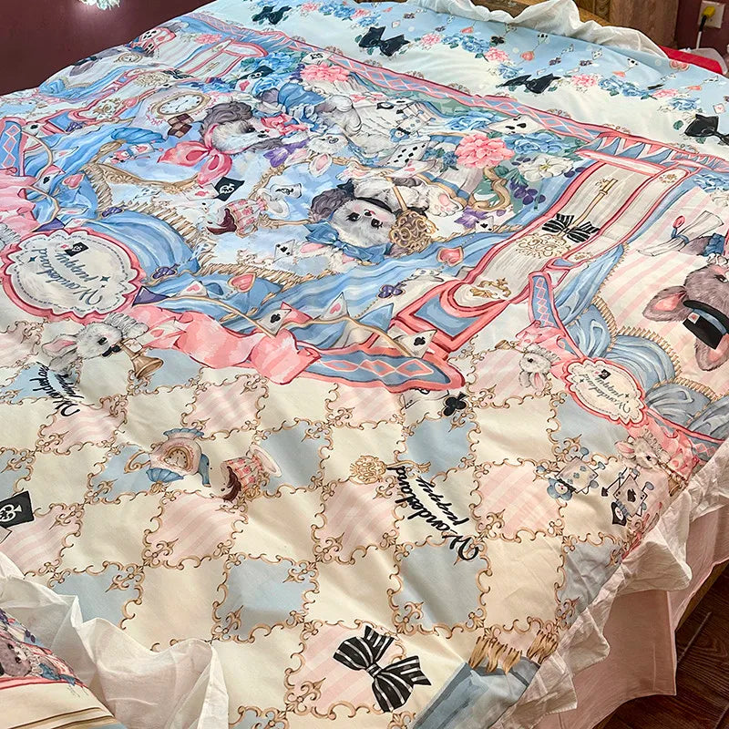 Baumwoll-Bettwäsche – Prinzessin-Stil – Twin, Queen, Double