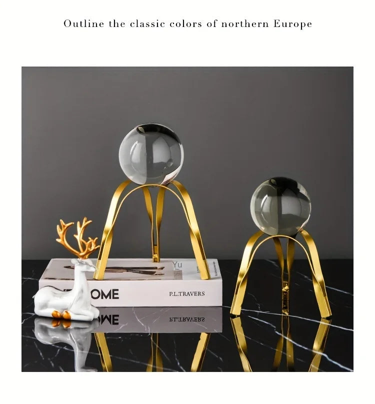 Nordic Style Metallornamente – Eisen & Glas Deko-Element