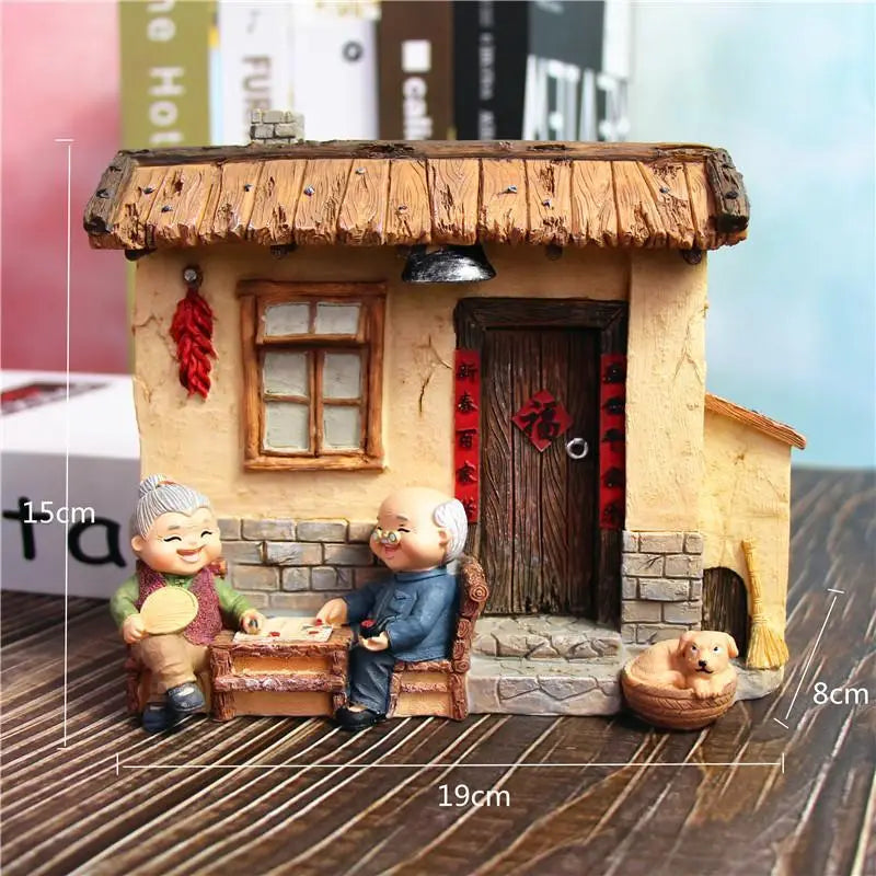 Grosseltern Figur – Retro Harz – Wohndekoration