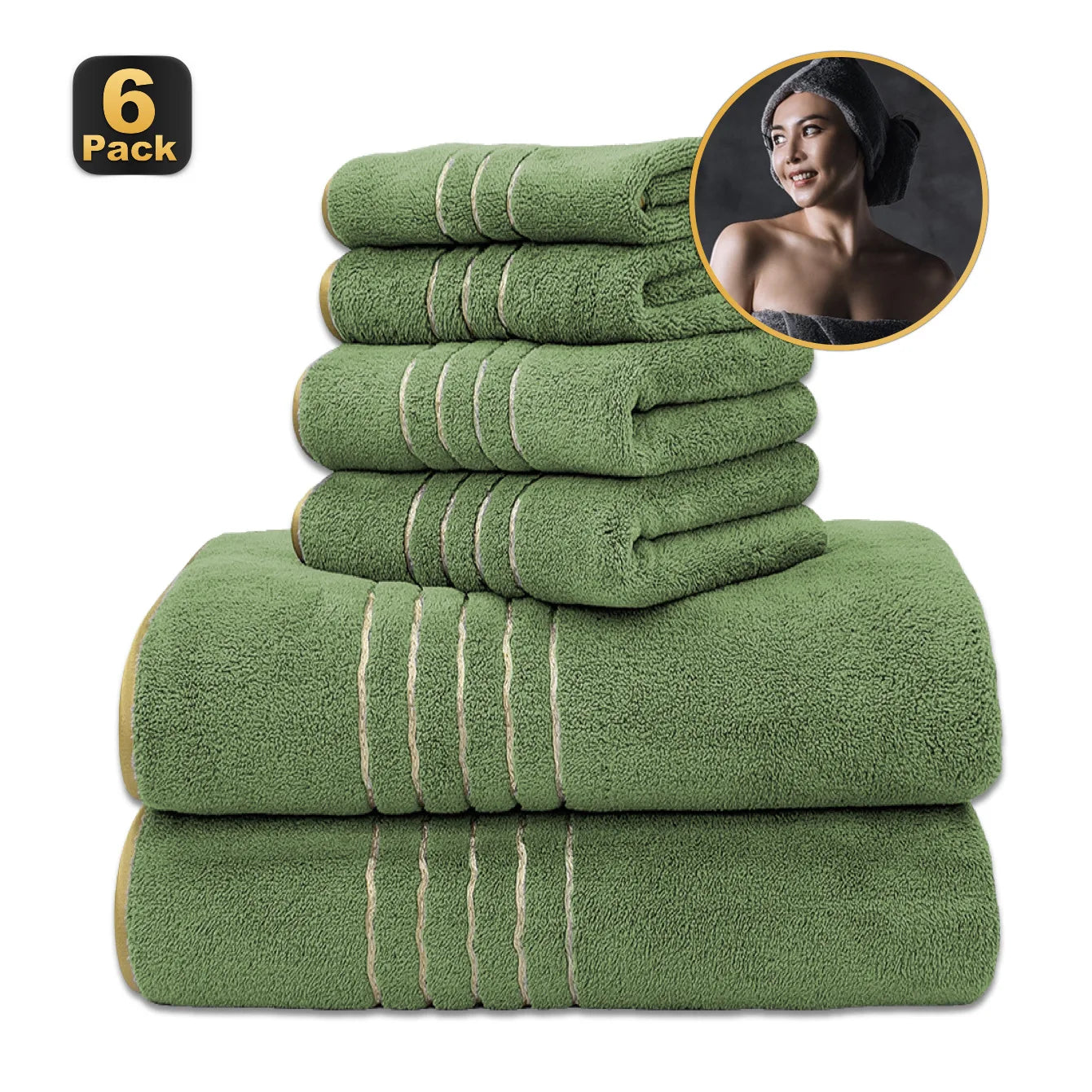 Velour Handtuchset – Sanft, Schnell Trocknend – 70x140 cm