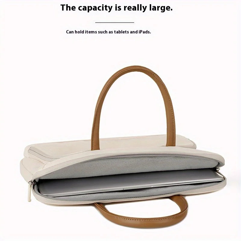 Laptop-Aktentasche - Florales Polyester - Grosses Volumen