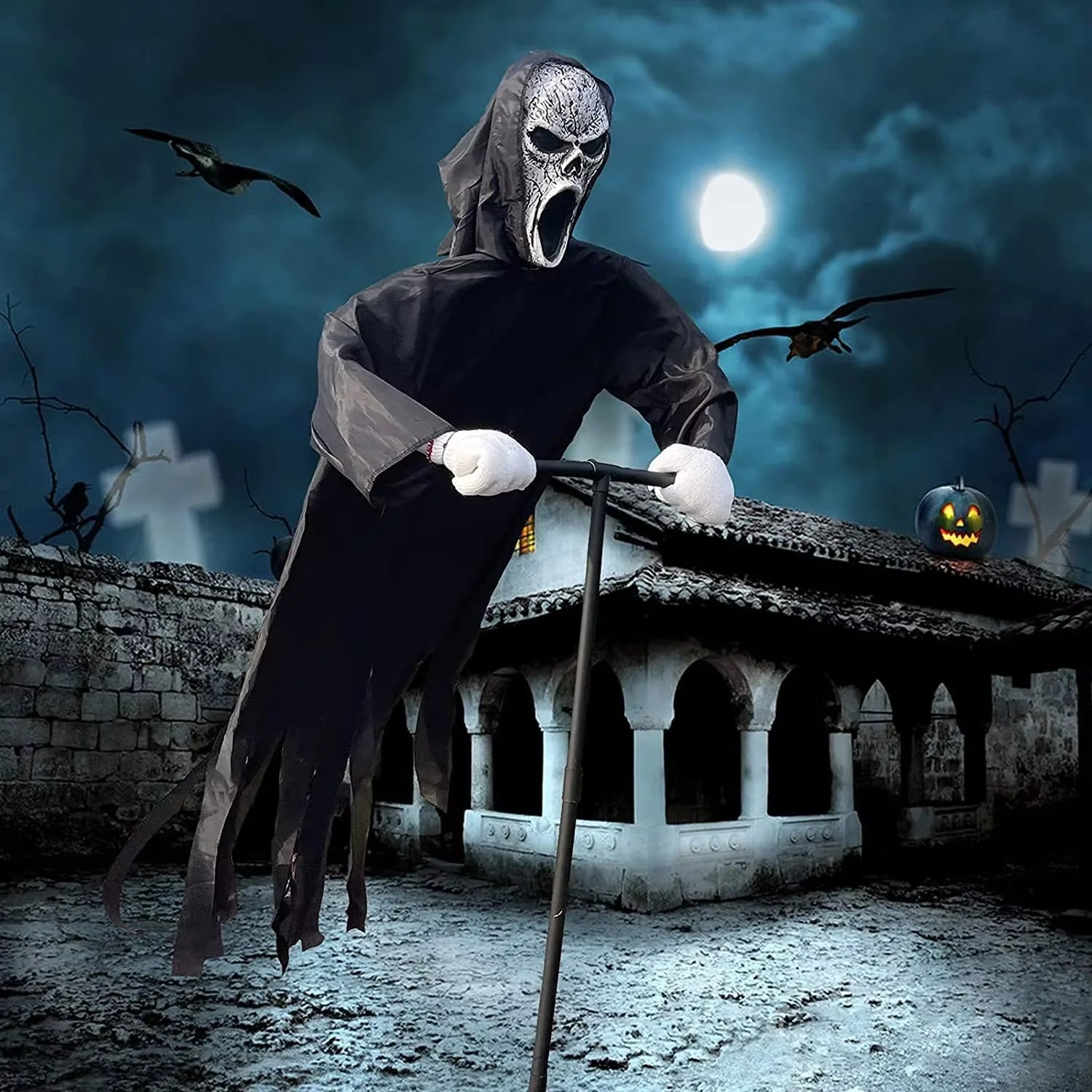 Halloween Vogelscheuche – Eisen Design – 70 x 40 cm Aussen