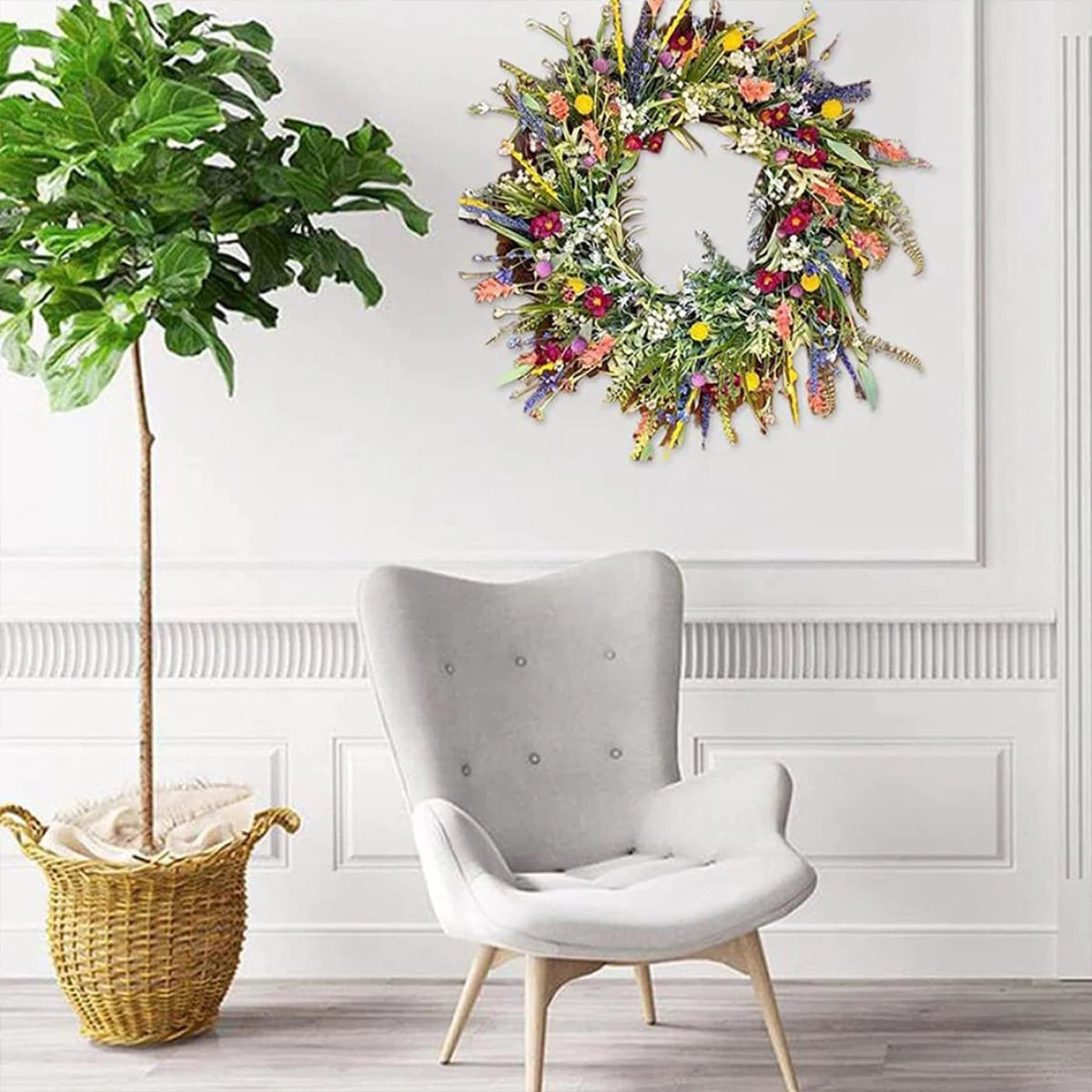 Frühlings-Wildblumenkranz – Floral 40-50cm