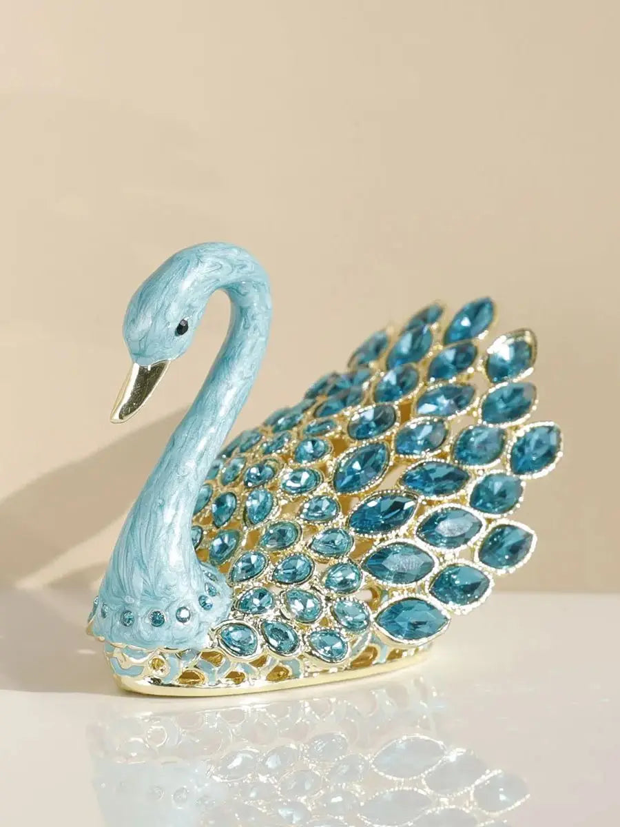 Schmuckschatulle Schwan – Emaille Zinklegierung – Schmuckdisplay