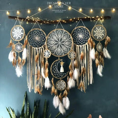 Boho Makramee Traumfänger Set – Textil Deko 5-teilig