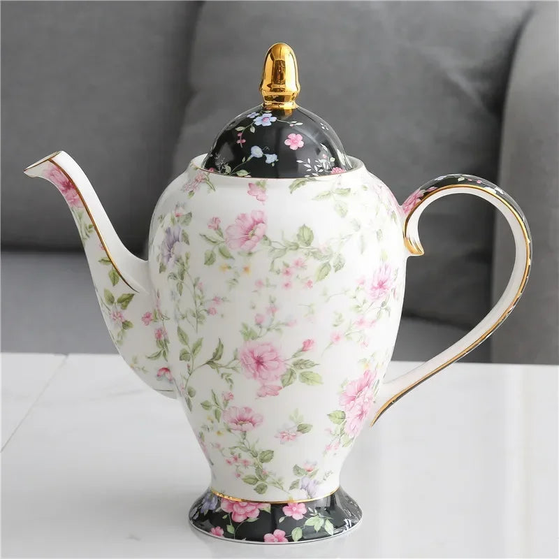 Teeset aus Bone China – Pastoralblume – Vielseitig