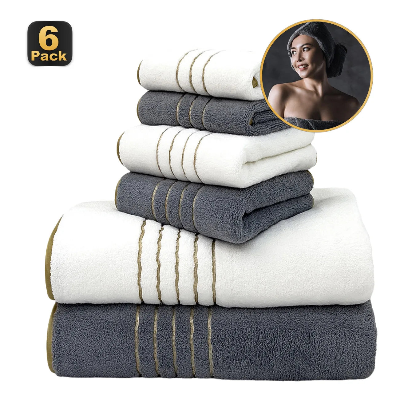 Velour Handtuchset – Sanft, Schnell Trocknend – 70x140 cm
