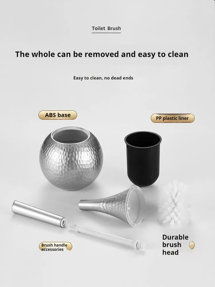 Luxus Toilettenbürsten Set – Gold, Langstiel