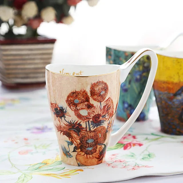 Van Gogh Keramikbecher – Bone-China Kunstdesign
