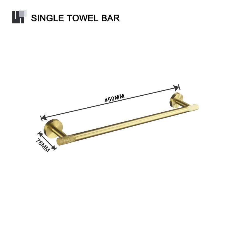 Badezimmer Hardware Set – Gebürstetes Gold – Wandmontage