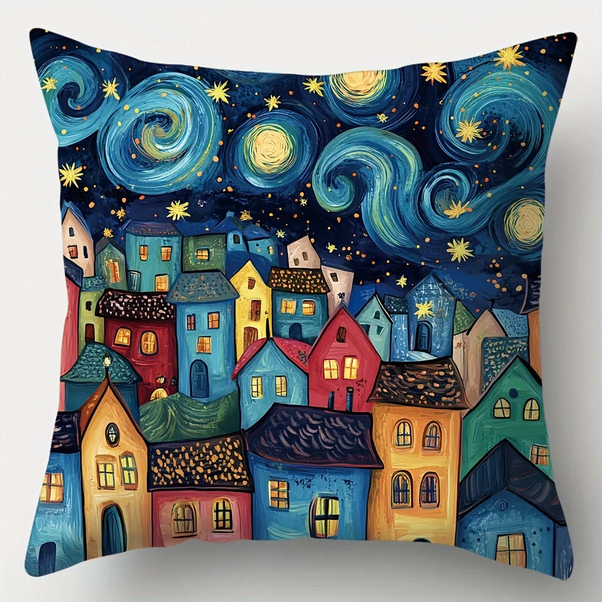 Van Gogh Sternennacht Kissenhülle – Kunstdesign – 60x60 cm
