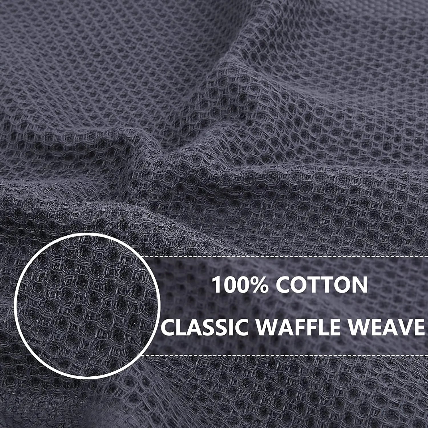 Reines Baumwoll-Küchentuchset – Waffelstruktur – 30x30cm
