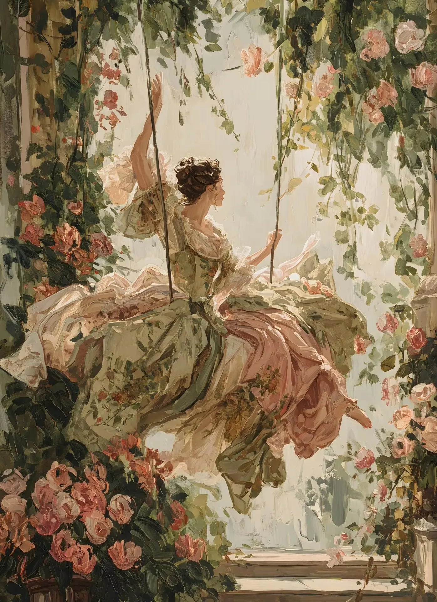 Leinwanddruck – Modern Rococo Figur – Wohnräume
