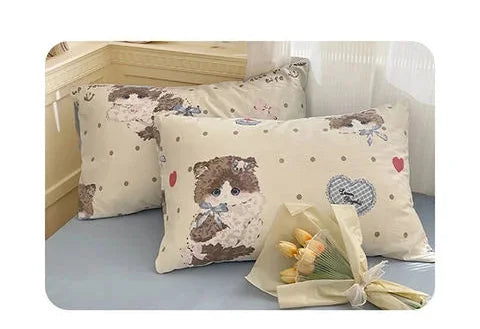 Blumen Bettwäsche Set – Cartoon Stil – Universalgrösse