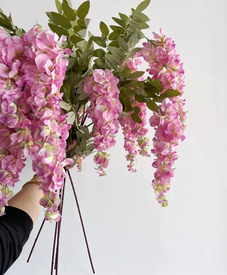Wisteria Blumenranke – Seidenfloristik – 108cm Länge, Innenbereich