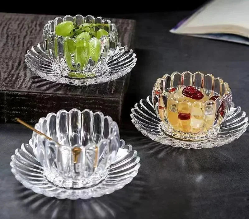 Lotus-Schalen – Glas Blumendesign – Geschirr