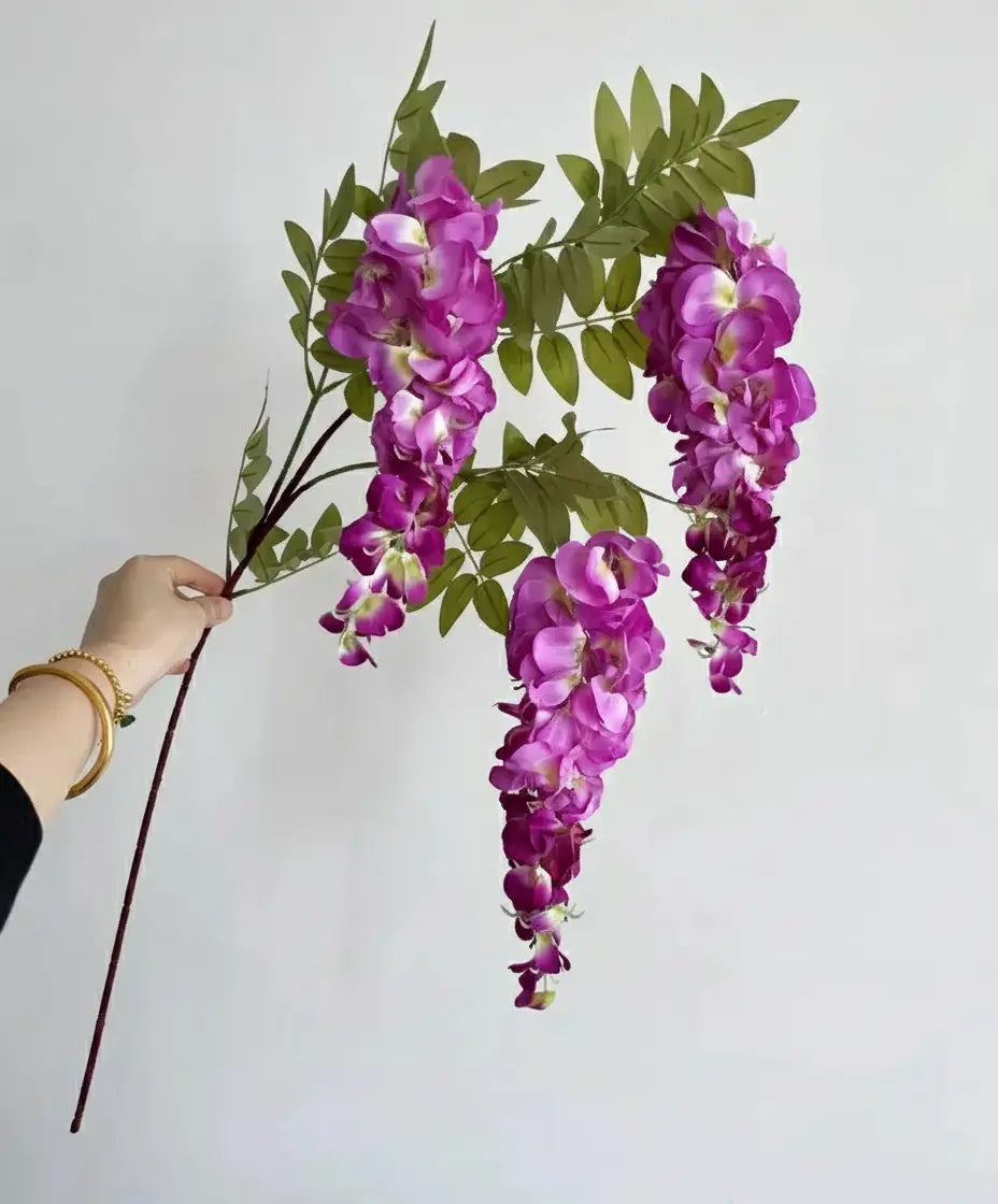 Wisteria Blumenranke – Seidenfloristik – 108cm Länge, Innenbereich