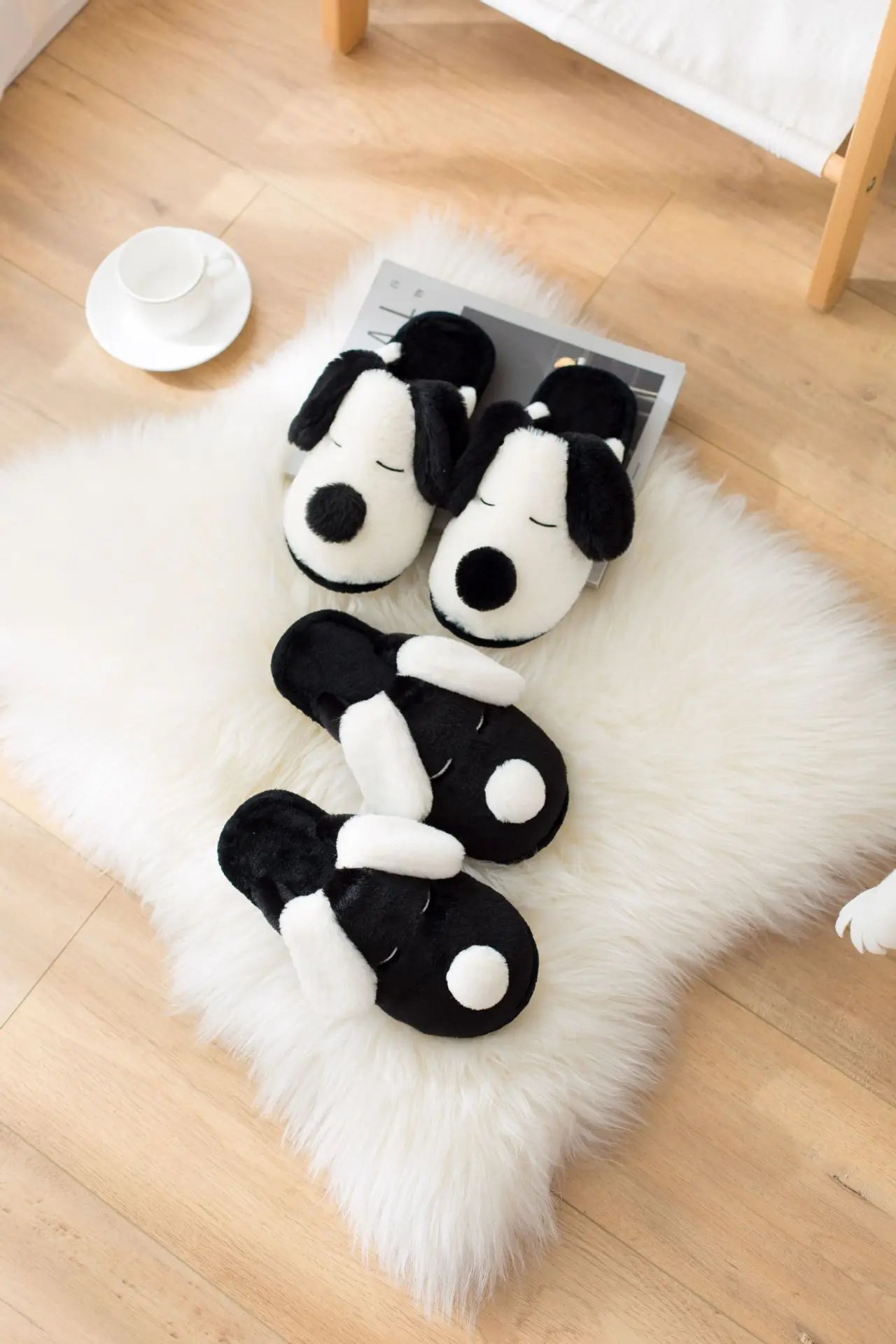 Winter Cartoon Hausschuhe – Kuschelig & Rutschfest