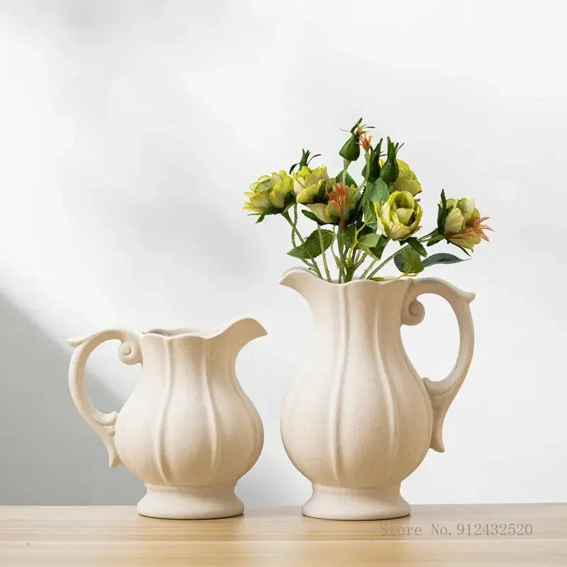 Nordische Keramikvase – Modernes Weiss Porzellan Kunst