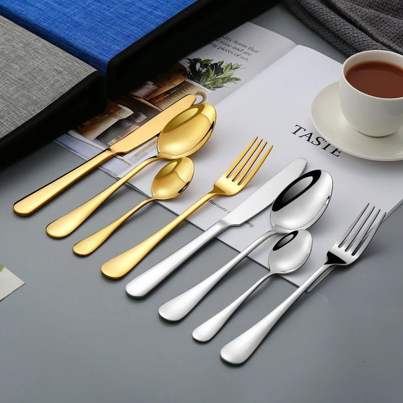 Luxus Besteckset – Gold Edelstahl – 5-teilig